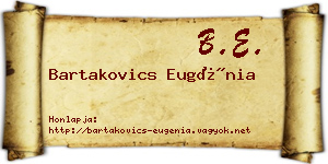 Bartakovics Eugénia névjegykártya